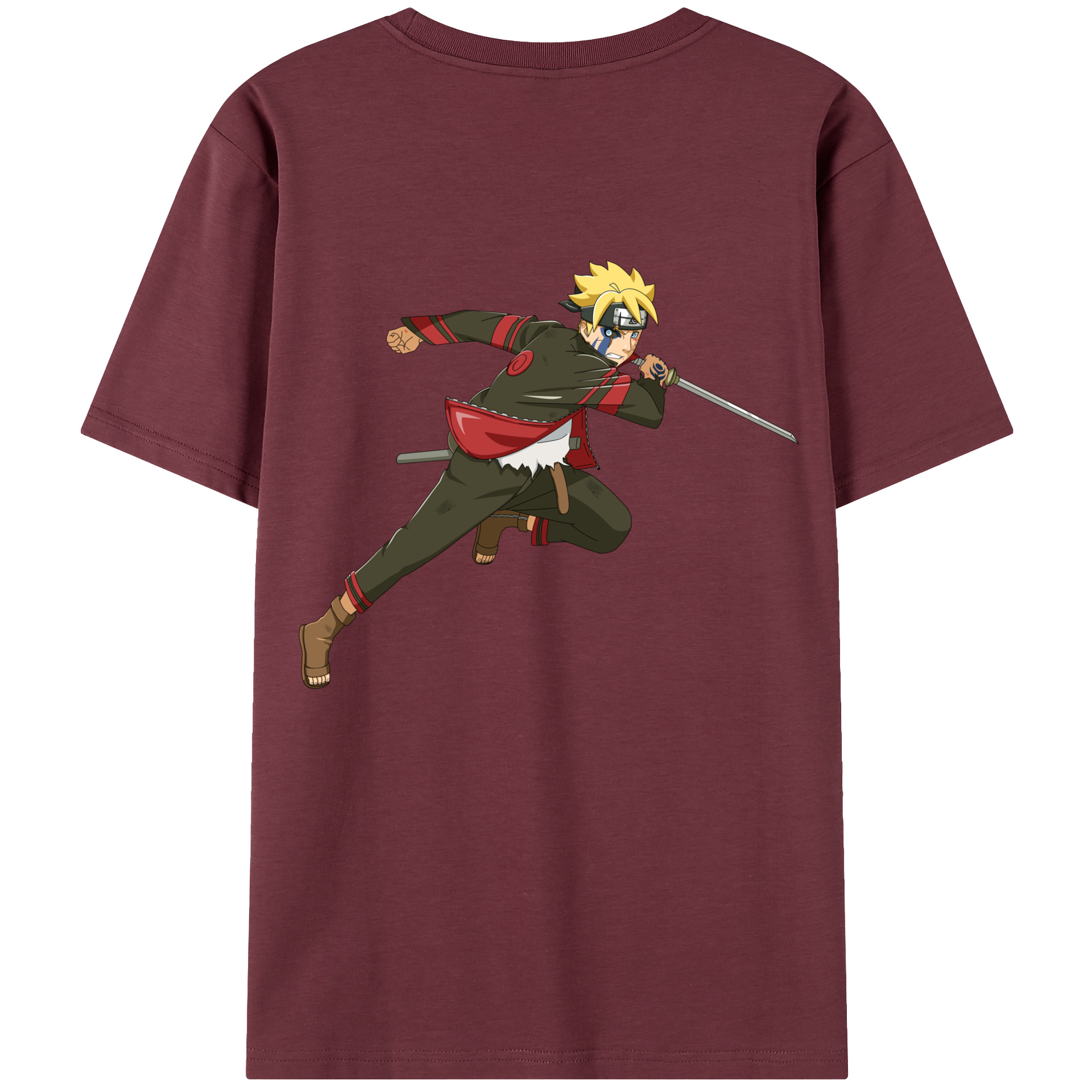 （画像用） NARUTO -ナルト- うずまき ボルト Uzumaki Boruto 綿100％半袖Tシャツ（背面プリント）